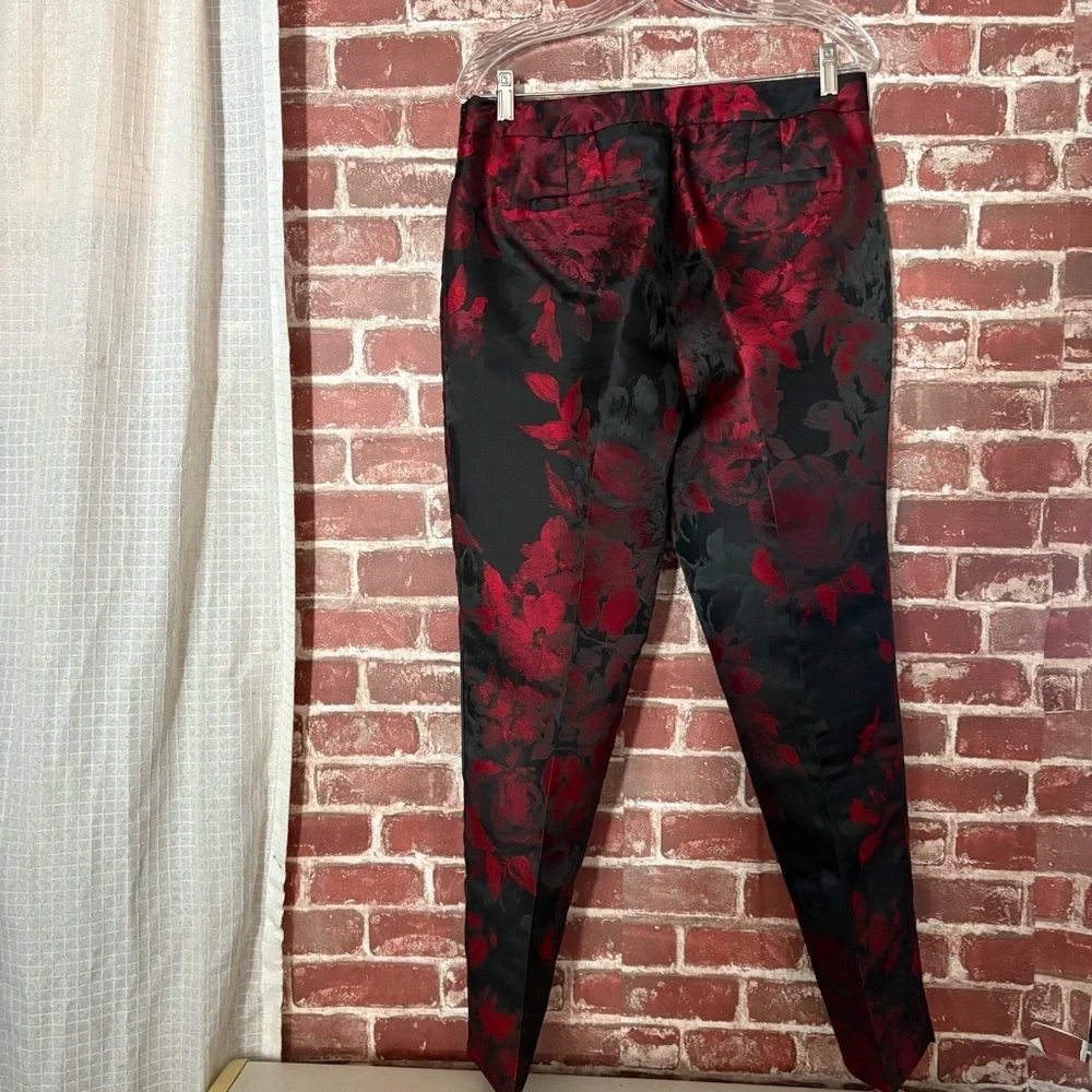 Talbots Red and Black Floral Pants - Picture 5 of 6